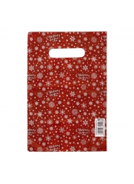 Красный подарочный новогодний пакет с вырубной ручкой (20х30 см) - Сима-Ленд - купить с доставкой в Орске