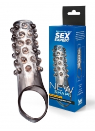 Дымчатая насадка на пенис с выпуклостями - 11 см. - Sex Expert - в Орске купить с доставкой