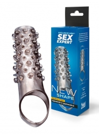 Дымчатая насадка на пенис с шипами и выпуклостями - 12 см. - Sex Expert - в Орске купить с доставкой