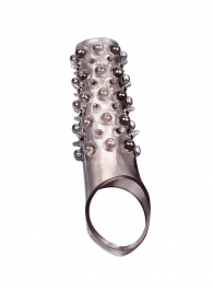 Дымчатая насадка на пенис с шипами и выпуклостями - 12 см. - Sex Expert - в Орске купить с доставкой