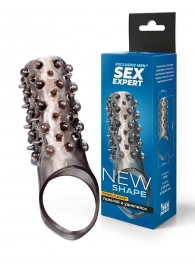 Дымчатая насадка на пенис с шипами и выпуклостями - 12,5 см. - Sex Expert - в Орске купить с доставкой