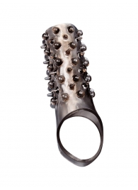 Дымчатая насадка на пенис с шипами и выпуклостями - 12,5 см. - Sex Expert - в Орске купить с доставкой