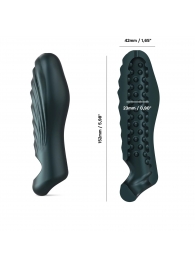 Серая силиконовая насадка на пенис с подхватом Manwan Ryzer - Manwan - в Орске купить с доставкой