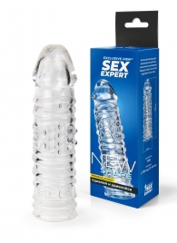 Прозрачная закрытая насадка на пенис - 17 см. - Sex Expert - в Орске купить с доставкой