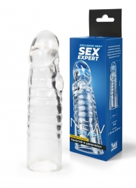 Прозрачная закрытая насадка на член - 15 см. - Sex Expert - в Орске купить с доставкой