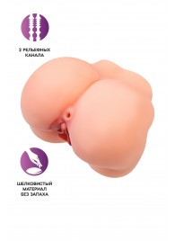 Реалистичный мастурбатор в форме попки с 2 любовными входами - No Name - в Орске купить с доставкой