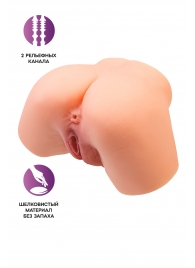 Телесный реалистичный мастурбатор-полуторс с 2 любовными входами - No Name - в Орске купить с доставкой
