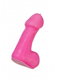 Розовая свеча в форме пениса - 47 гр. - Pecado - купить с доставкой в Орске