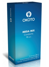 Презервативы OKOTO Mega Mix - 18 шт. - Sitabella - купить с доставкой в Орске