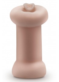 Телесный люминесцентный двусторонний мастурбатор Tasha - Blush Novelties - в Орске купить с доставкой