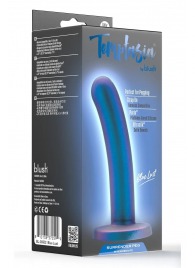 Синяя насадка с гладкой поверхностью Surrender 5.75 Inch Intermediate Pegging Dildo - 14,6 см. - Blush Novelties - купить с доставкой в Орске