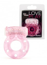 Розовое эрекционное виброкольцо с бабочкой - 1137 - в Орске купить с доставкой