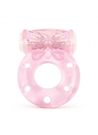 Розовое эрекционное виброкольцо с бабочкой - 1137 - в Орске купить с доставкой