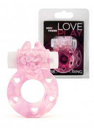 Розовое эрекционное виброкольцо в форме зайчика - 1137 - в Орске купить с доставкой