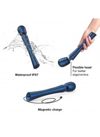 Синий вибромассажёр с насадками Man.wand Edgy - Manwan - в Орске купить с доставкой