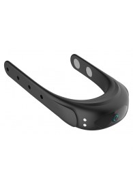 Черное эрекционное виброкольцо на ремешках - Boys of Toys - в Орске купить с доставкой