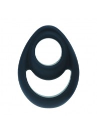 Черное эрекционное кольцо Double Ergo Silicone Cockring - Shots Media BV - в Орске купить с доставкой