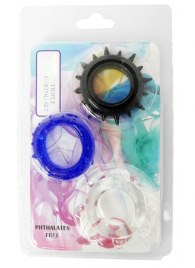 Набор из 3 эрекционных колец разного цвета и рельефа - Boys of Toys - в Орске купить с доставкой