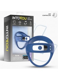 Синее интерактивное эрекционное виброкольцо Rank - Intoyou - в Орске купить с доставкой
