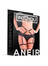 Черные стрепы на бёдра Aneir - Intoyou - купить с доставкой в Орске