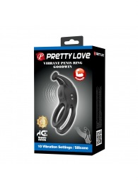 Черное перезаряжаемое виброкольцо Goodwin - Baile - в Орске купить с доставкой