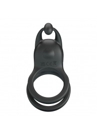 Черное перезаряжаемое виброкольцо Goodwin - Baile - в Орске купить с доставкой