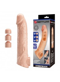 Телесный фаллоудлинитель с подхватом мошонки Silas - 26 см. - Baile - в Орске купить с доставкой
