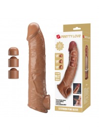 Карамельный фаллоудлинитель с подхватом мошонки Silas - 26 см. - Baile - в Орске купить с доставкой
