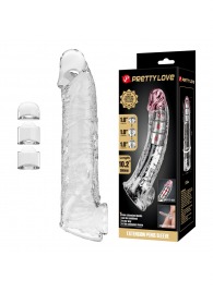 Прозрачный фаллоудлинитель с подхватом мошонки Silas - 26 см. - Baile - в Орске купить с доставкой