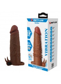 Коричневая насадка на пенис Quillon - 20 см. - Baile - в Орске купить с доставкой