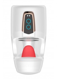 Белый мастурбатор с язычком и возвратно-поступательными движениями - Secwell - в Орске купить с доставкой