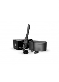 Черная секс-машина с функцией нагрева, насадками и присоской Sesh - Zalo - купить с доставкой в Орске