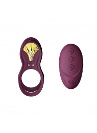 Фиолетовое эрекционное виброкольцо Bayek с пультом ДУ - Zalo - в Орске купить с доставкой