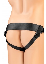 Телесный фаллопротез на черных ремнях Conall - 15 см. - ToyFa - купить с доставкой в Орске