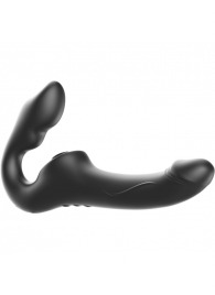 Черный безремневой страпон с 3 моторами - Ibiza - купить с доставкой в Орске