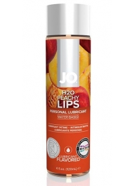 Лубрикант на водной основе с ароматом персика JO Flavored Peachy Lips - 120 мл. - System JO - купить с доставкой в Орске