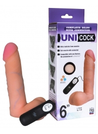 Фаллическая насадка Харнесс UNICOCK 6  с вибрацией - 18 см. - LOVETOY (А-Полимер) - купить с доставкой в Орске
