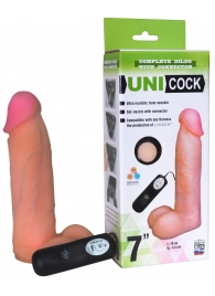 Фаллическая насадка Харнесс UNICOCK 7  с вибрацией - 19 см. - LOVETOY (А-Полимер) - купить с доставкой в Орске