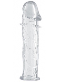 Гладкая прозрачная насадка с усиками под головкой - 12,5 см. - Toyfa Basic - в Орске купить с доставкой