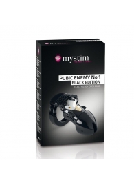 Пояс верности с электростимуляцией Mystim Pubic Enemy No1 Black Edition - MyStim - купить с доставкой в Орске