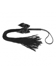Чёрная плётка Lilly Whip Bijoux - Bijoux Indiscrets - купить с доставкой в Орске