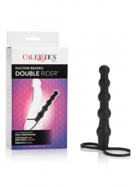 Насадка на пенис для двойного проникновения Silicone Beaded Double Rider - 14 см. - California Exotic Novelties - в Орске купить с доставкой