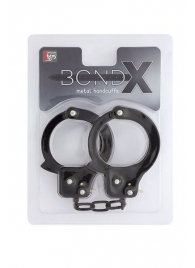 Чёрные наручники из листового металла BONDX METAL CUFFS BLACK - Dream Toys - купить с доставкой в Орске