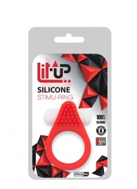 Красное эрекционное кольцо LIT-UP SILICONE STIMU RING 1 RED - Dream Toys - в Орске купить с доставкой