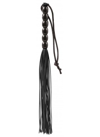 Чёрная мини-плеть из резины Rubber Mini Whip - 22 см. - Blush Novelties - купить с доставкой в Орске