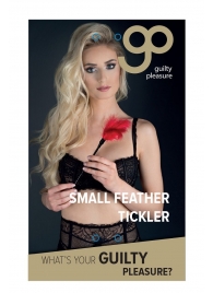 Пластиковая метелочка с красными пёрышками Small Feather Tickler - 32 см. - Blush Novelties - купить с доставкой в Орске