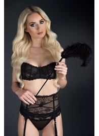 Стек с большим чёрным пером Large Feather Tickler - 65 см. - Blush Novelties - купить с доставкой в Орске