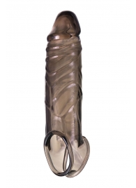 Дымчатая фаллическая насадка с подхватом и закрытой головкой - 16,2 см. - ToyFa - в Орске купить с доставкой