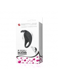 Чёрное эрекционное кольцо с вибрацией Rabbit Vibrator - Baile - в Орске купить с доставкой
