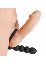 Насадка для двойного проникновения Double Fun Cock Ring with Double Penetration Vibe - XR Brands - в Орске купить с доставкой